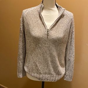 Woman’s Croft & Barrow 3/4 zip neck long sleeve acrylic comfy sweater sz S